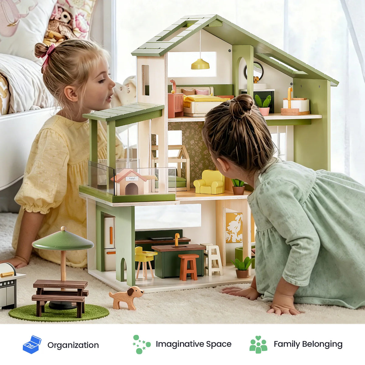 Tiny Land® Sweetwood Edge Wooden Dollhouse