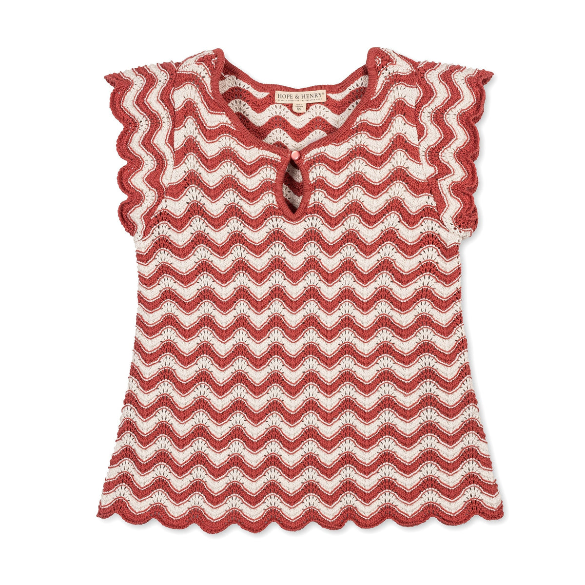 Women’s Organic Cotton Flutter-Sleeve Sweater Top – Tidal Wiggle