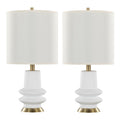 Lloyd Sculptural Table Lamps | Black or Beige | Set of 2