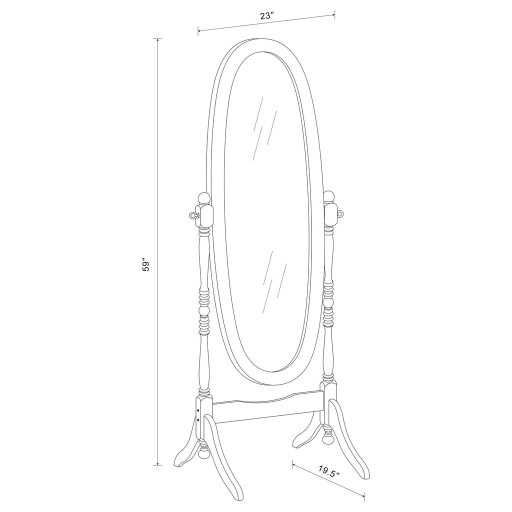Foyet Adjustable Full-Length Cheval Mirror | Merlot