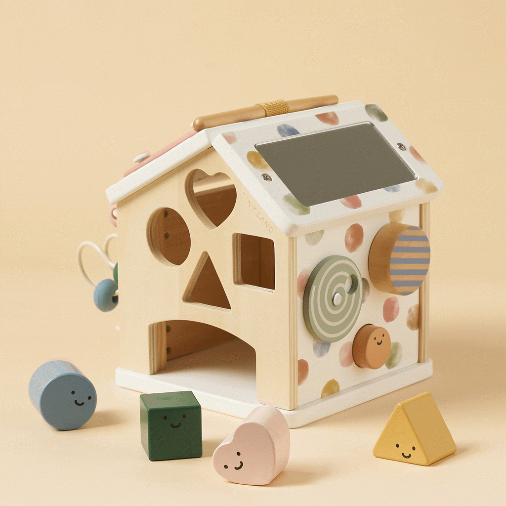 Tiny Land® Cottage Activity Cube | Morandi