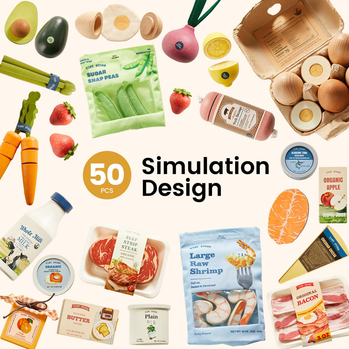 Tiny Land® Pretend Play Food Collection | Four-Theme Bundle