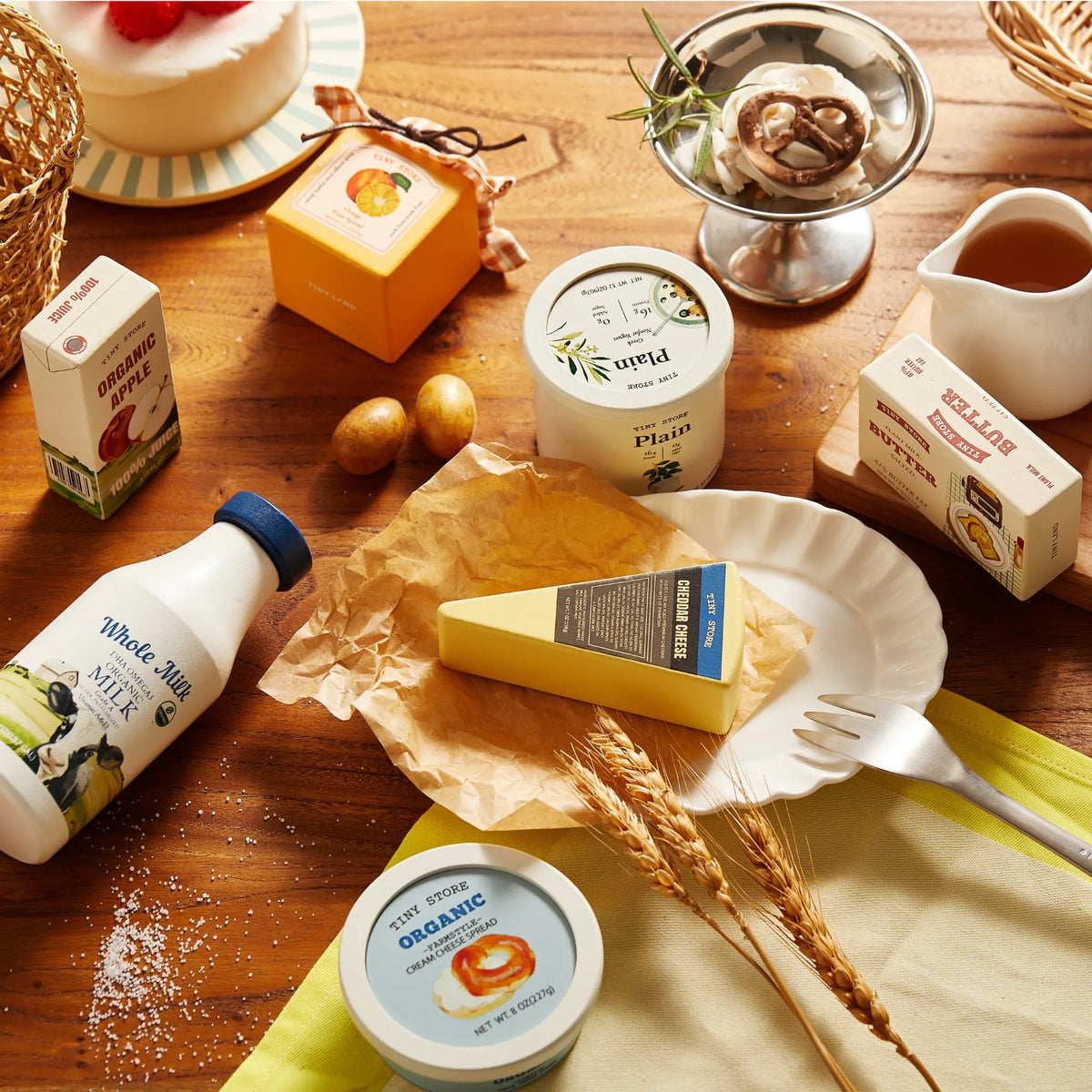 Tiny Land® Dairy & Juice Pretend Play Food Set