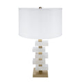 Sculptural Alabaster & Gold Table Lamp