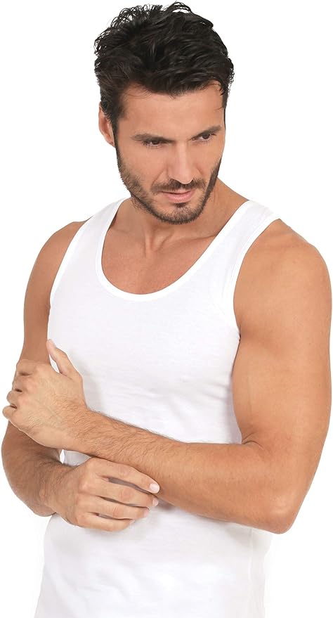 MaRe Men's 100% Mako Cotton Sleeveless Shirt | Made in Italy