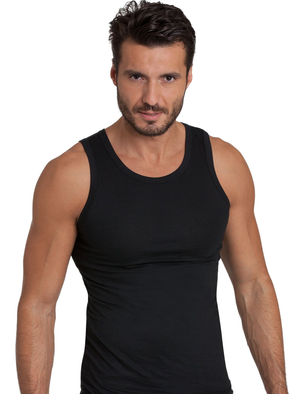 MaRe Men's 100% Mako Cotton Sleeveless Shirt | Made in Italy