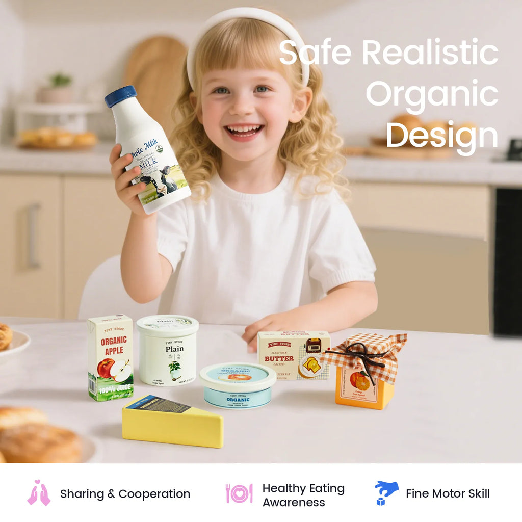 Tiny Land® Dairy & Juice Pretend Play Food Set