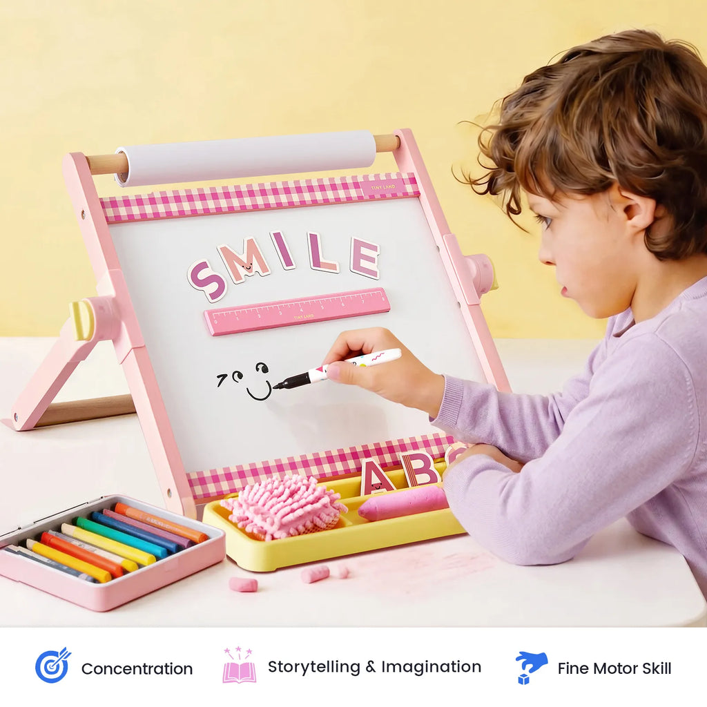 Tiny Land® 3-in-1 Magnetic Tabletop Art Easel