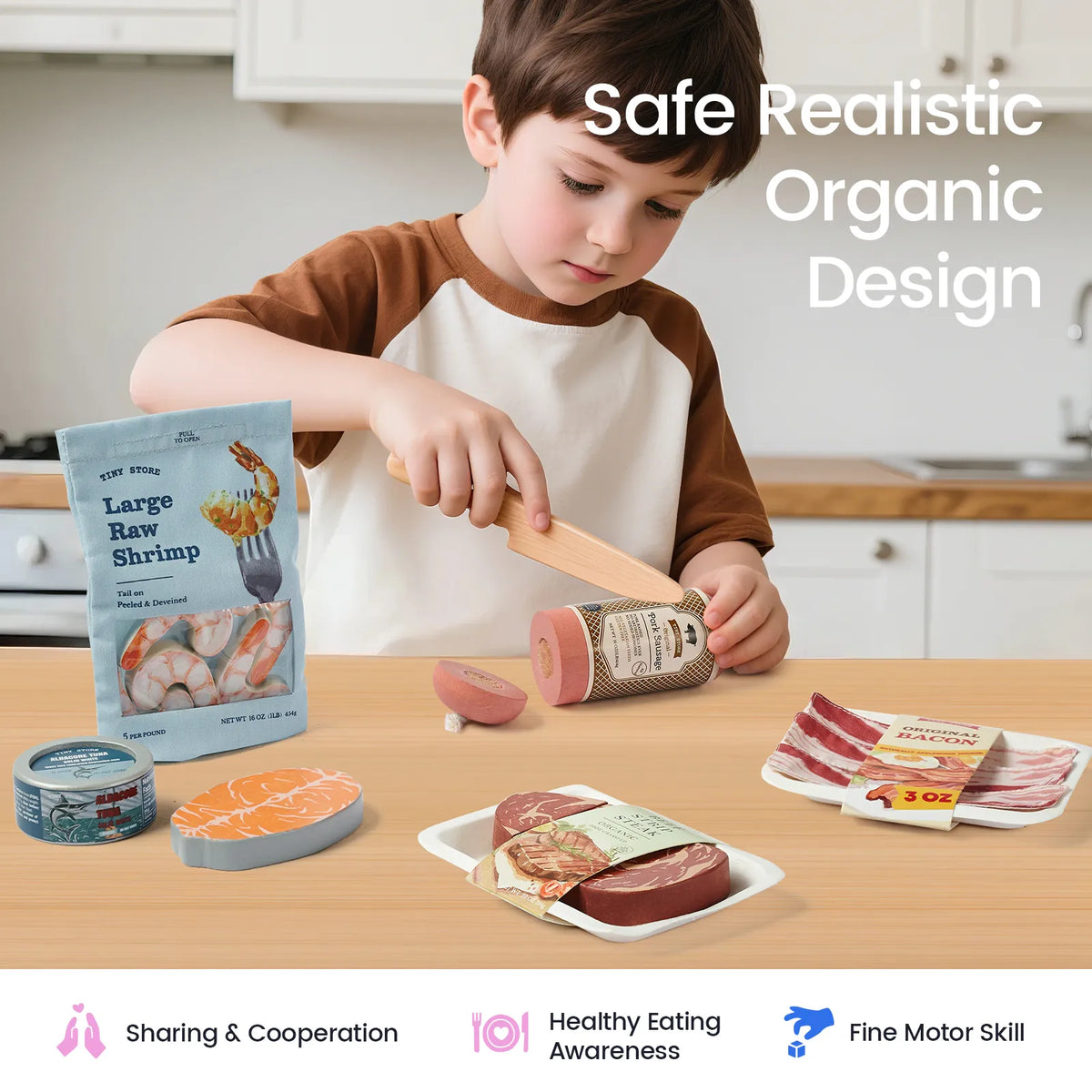 Tiny Land® Meat & Seafood Pretend Play Food Set