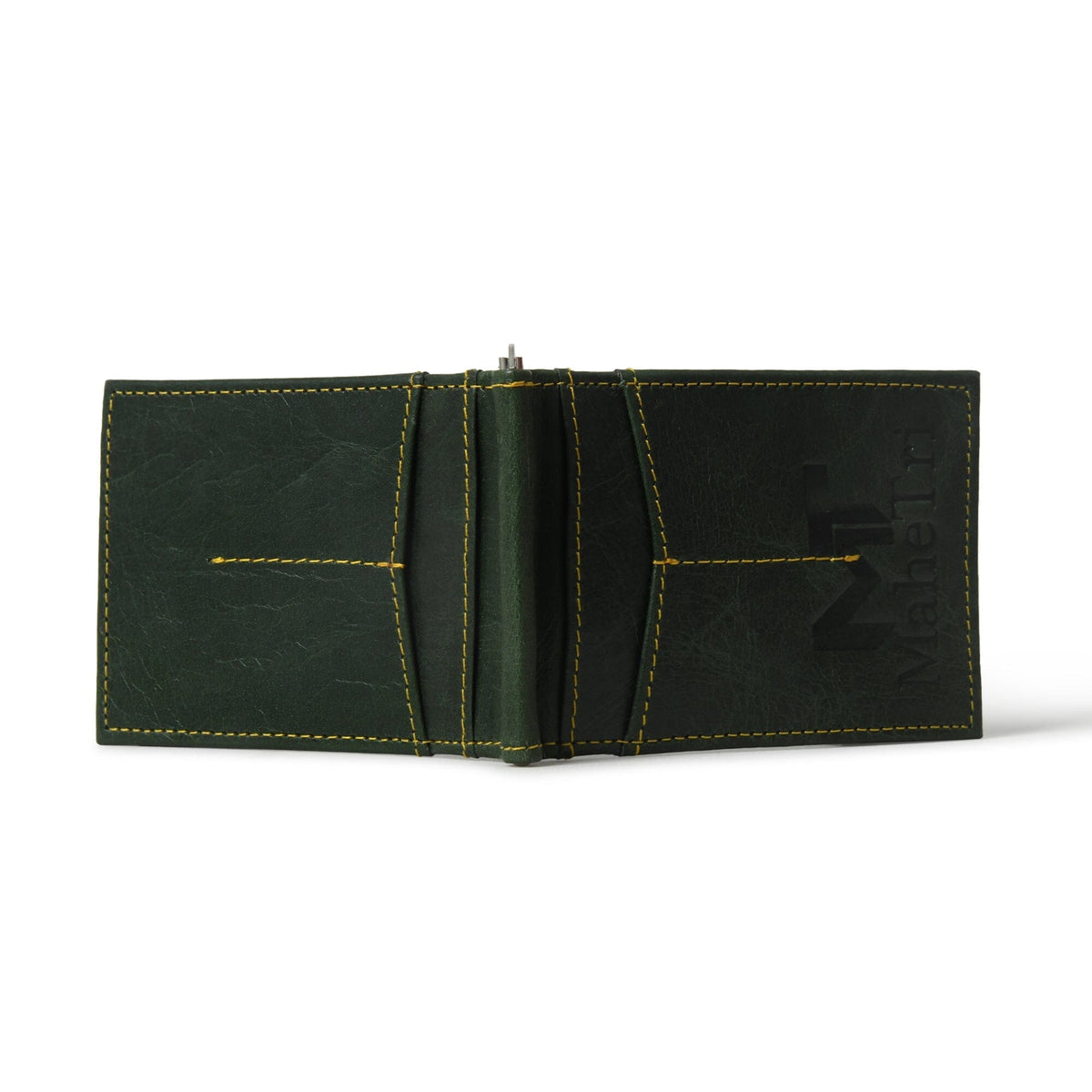 Finley Buffalo Leather Money Clip Wallet | Green