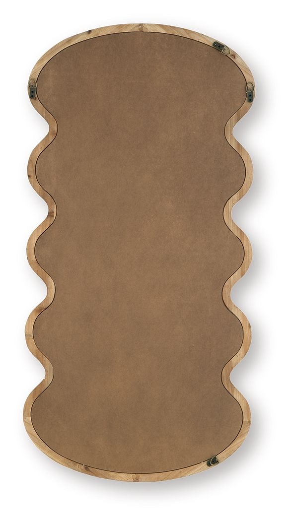 Serendis Wavy Wood Accent Mirror | Brown