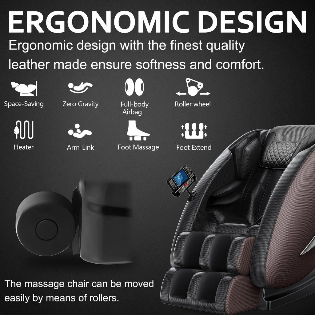 Zero-Gravity Massage Recliner | Brown or Black