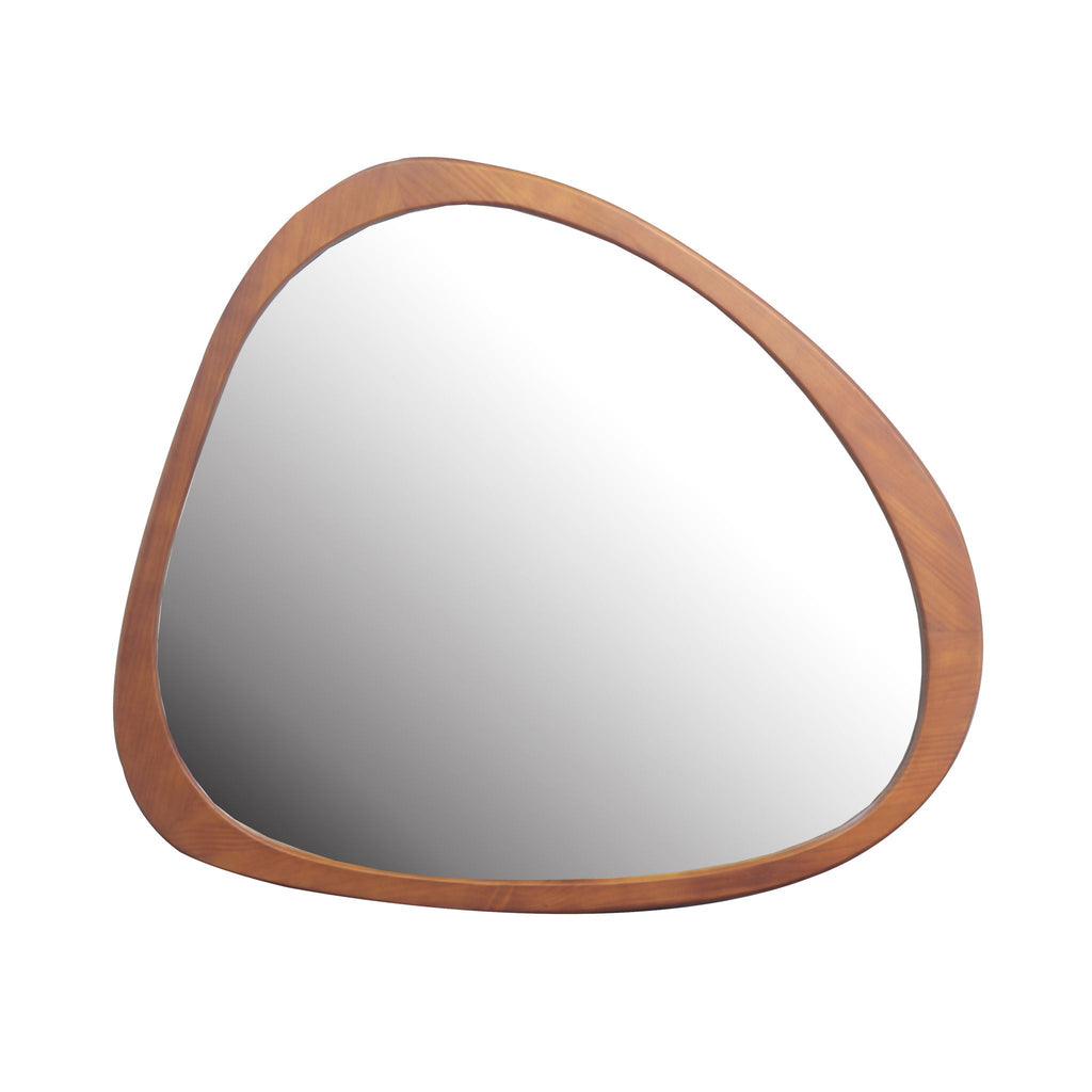 Asymmetrical Solid Wood Wall Mirror | Natural Wood