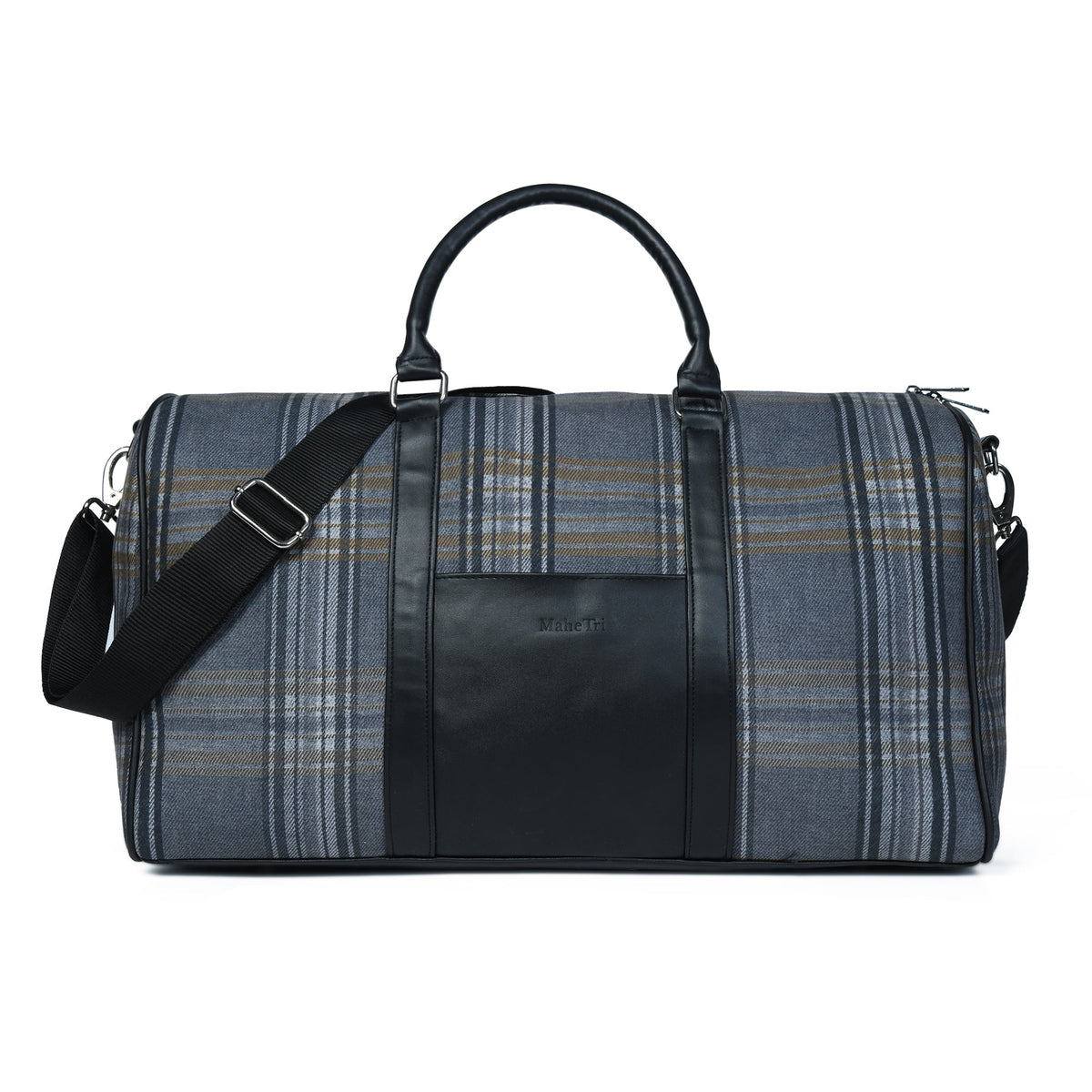 Highlander Plaid Canvas Duffel Bag | Grey