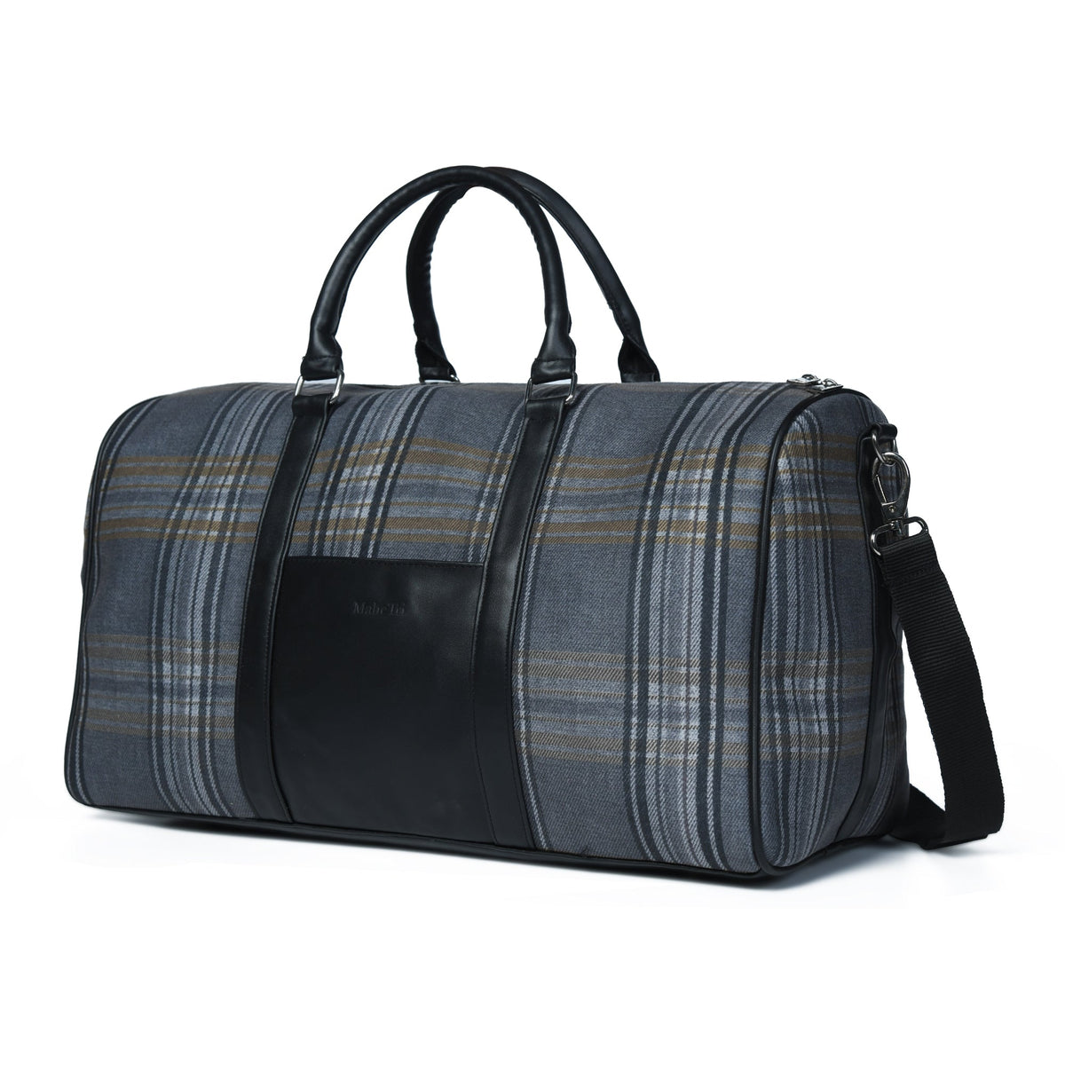 Highlander Plaid Canvas Duffel Bag | Grey