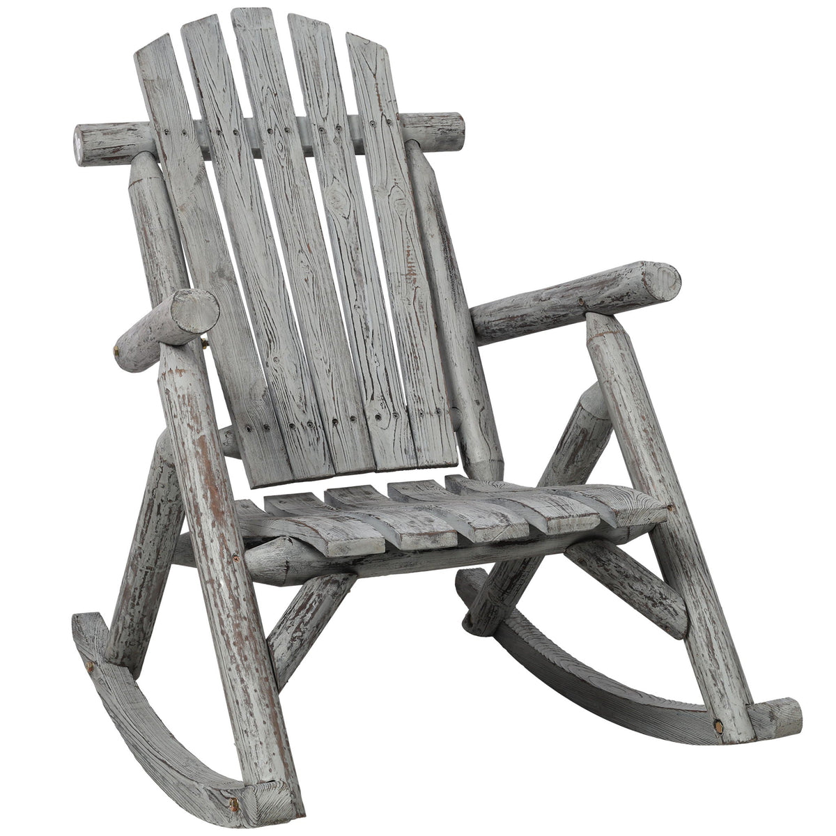 Fir Wood Porch Rocking Chair