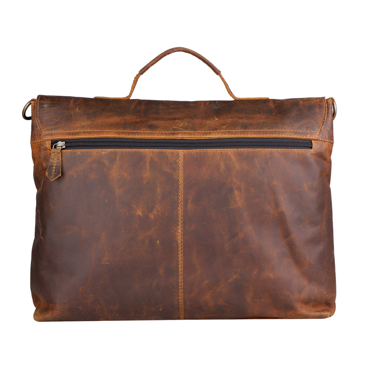 Buffalo Leather Laptop Messenger Bag | Tan Brown, 16 Inch