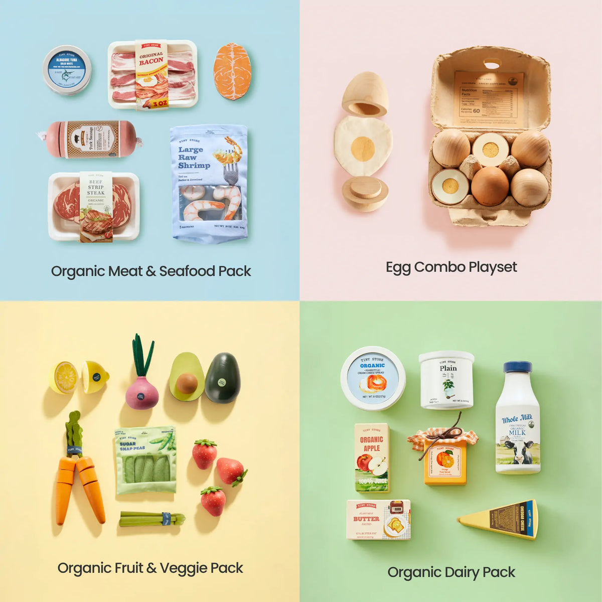 Tiny Land® Pretend Play Food Collection | Four-Theme Bundle