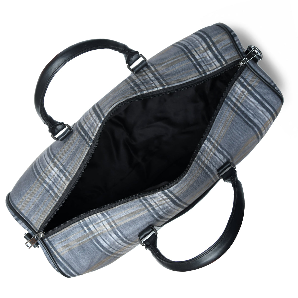 Highlander Plaid Canvas Duffel Bag | Grey
