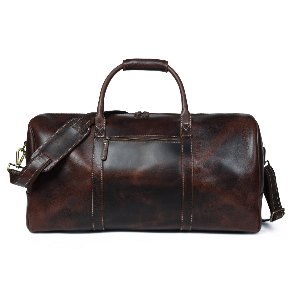 Buffalo Traveller Top-Grain Leather Duffel Bag | Walnut