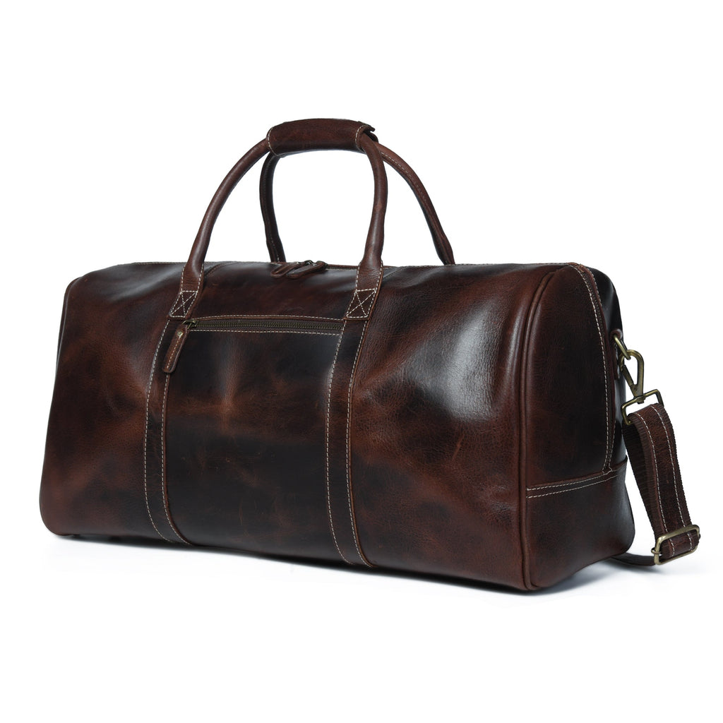 Buffalo Traveller Top-Grain Leather Duffel Bag | Walnut