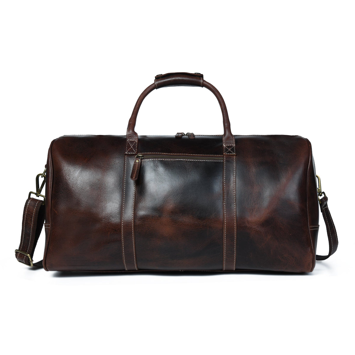 Buffalo Traveller Top-Grain Leather Duffel Bag | Walnut