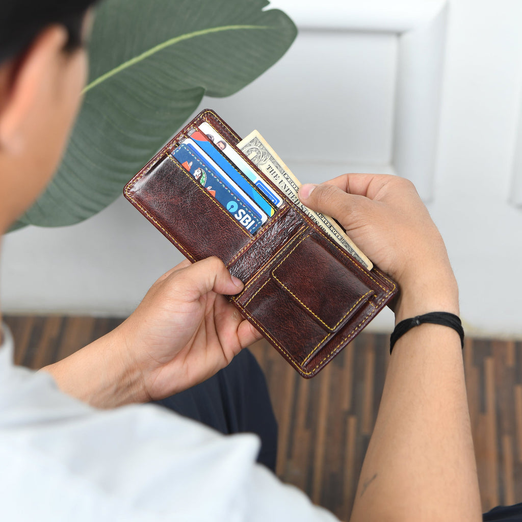 Ryan Classic Top-Grain Leather Bifold Wallet
