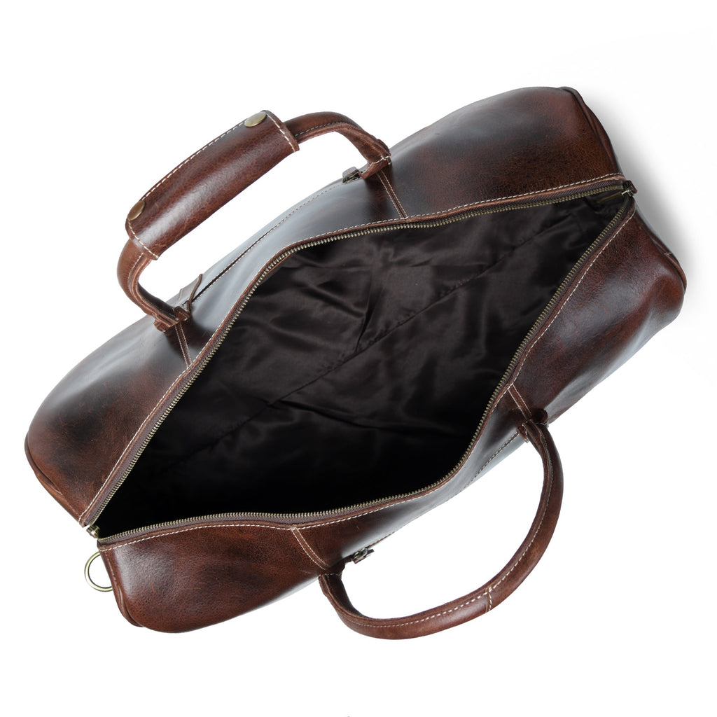 Buffalo Traveller Top-Grain Leather Duffel Bag | Walnut