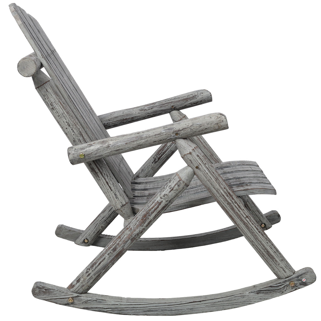 Fir Wood Porch Rocking Chair