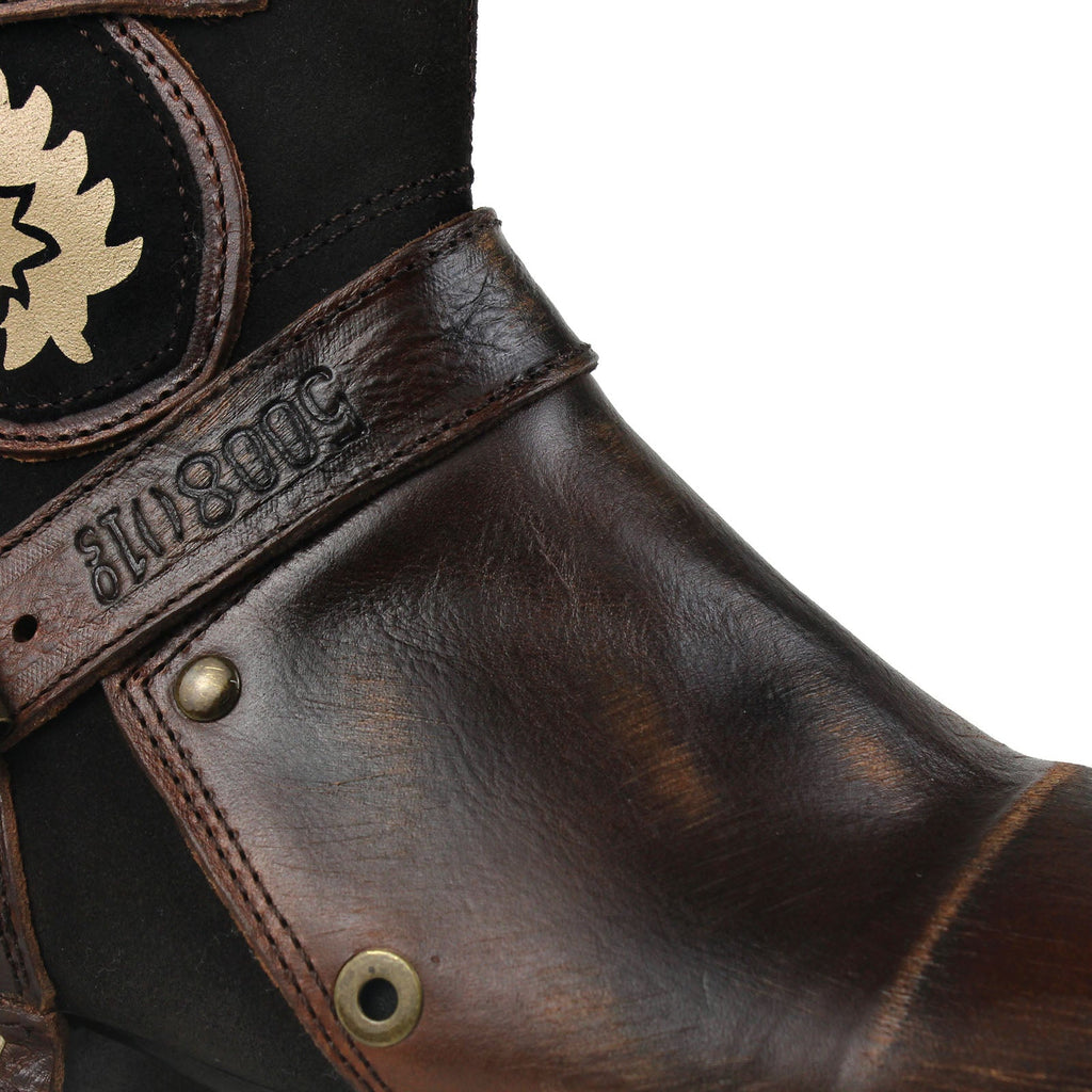 OSSTONE Vintage Leather Chukka Boots | Retro Dark Brown, OS-5008-1-BP