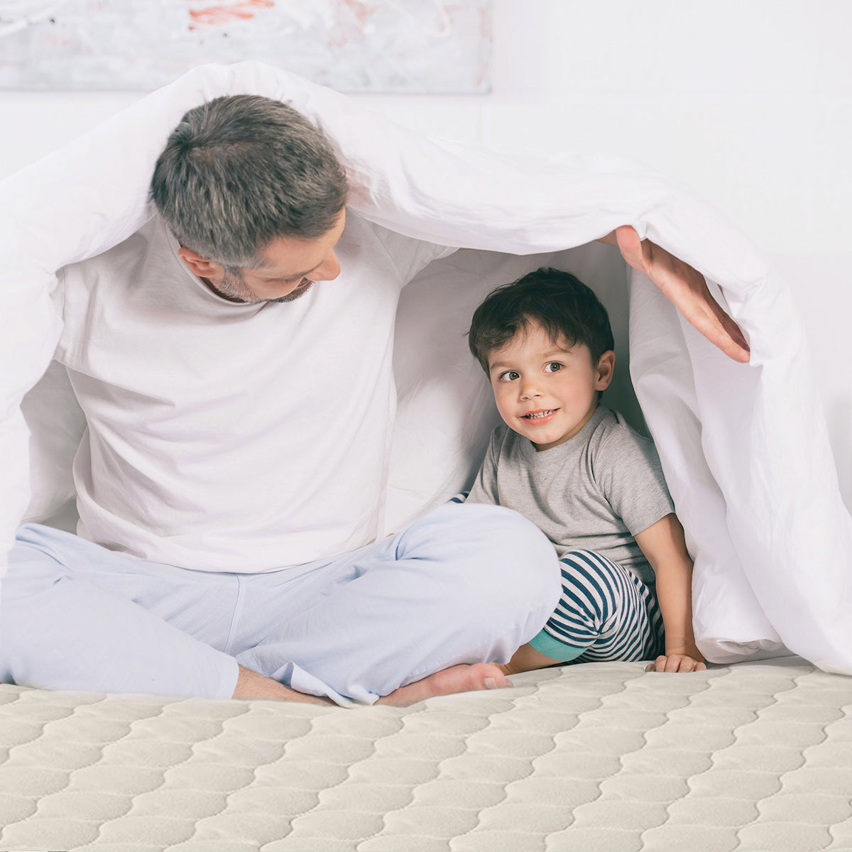 Organic Cotton Quilted Mattress Pad Protector | GOTS & Fairtrade Certified, 300TC | Whisper Organics