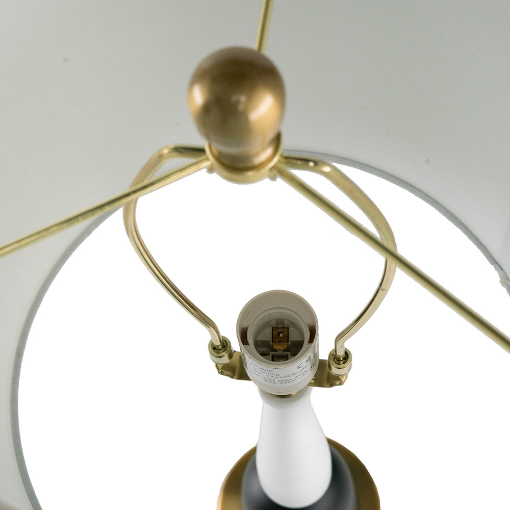 Teardrop Silhouette Table Lamp with Black and Gold Base - Black/Gold