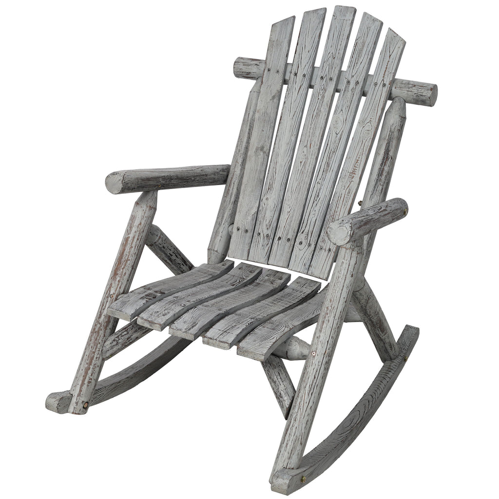 Fir Wood Porch Rocking Chair
