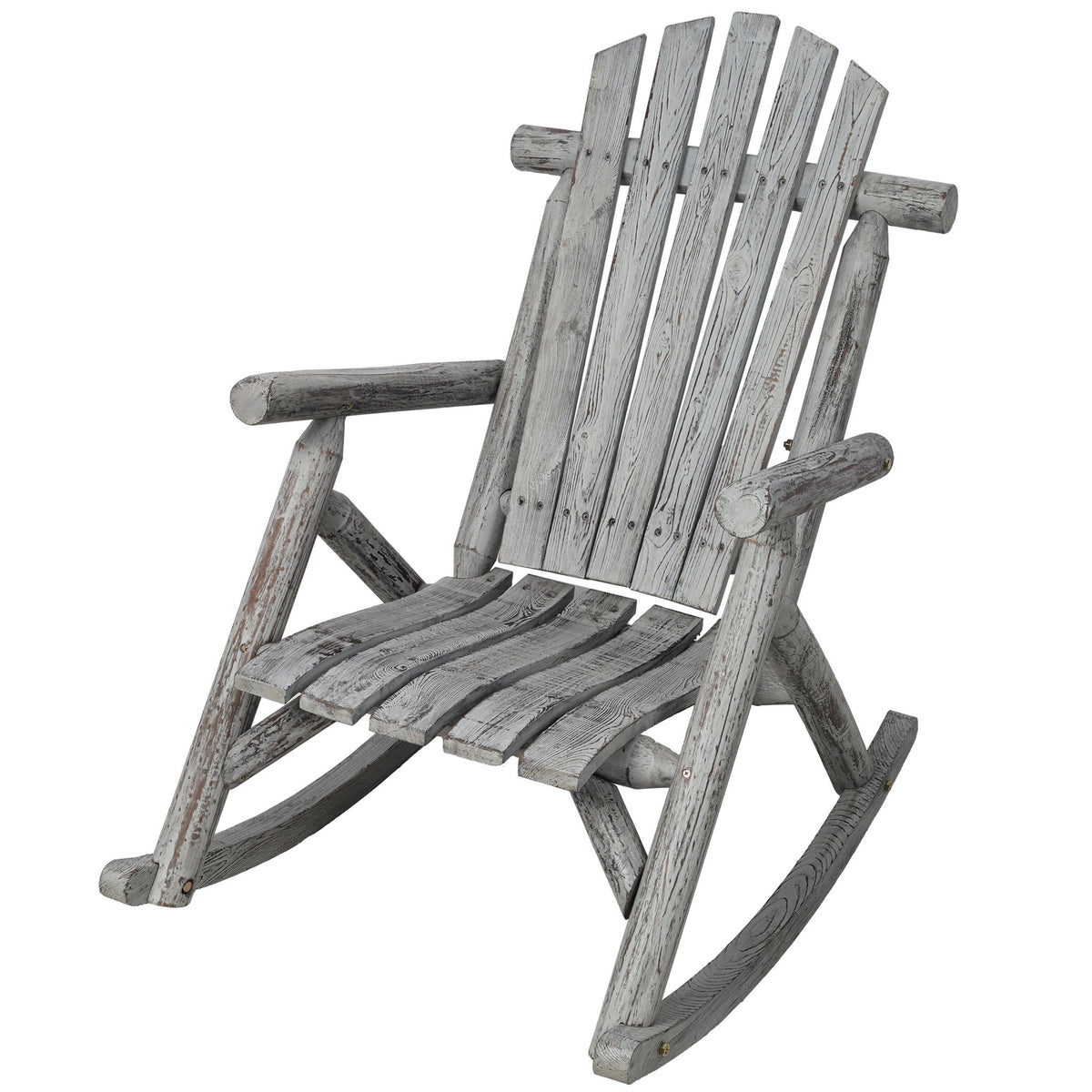 Fir Wood Porch Rocking Chair