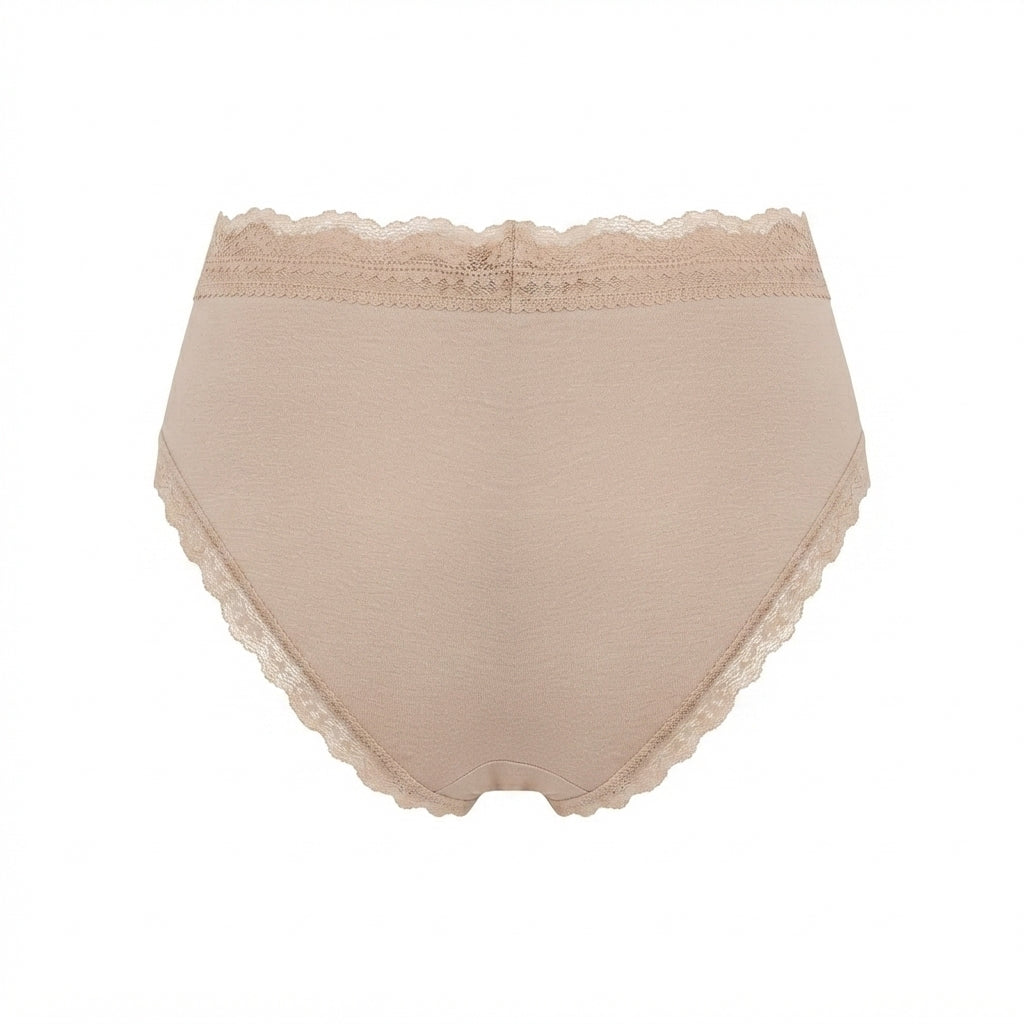 Organic Cotton Lace Mid-Rise Brief