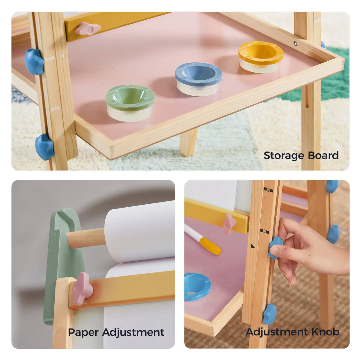 Tiny Land® Adjustable 3-in-1 Kids Art Easel