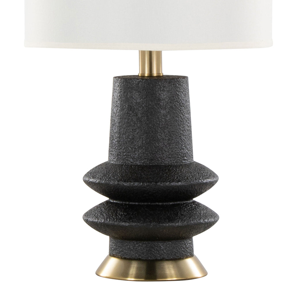 Lloyd Sculptural Table Lamps | Black or Beige | Set of 2