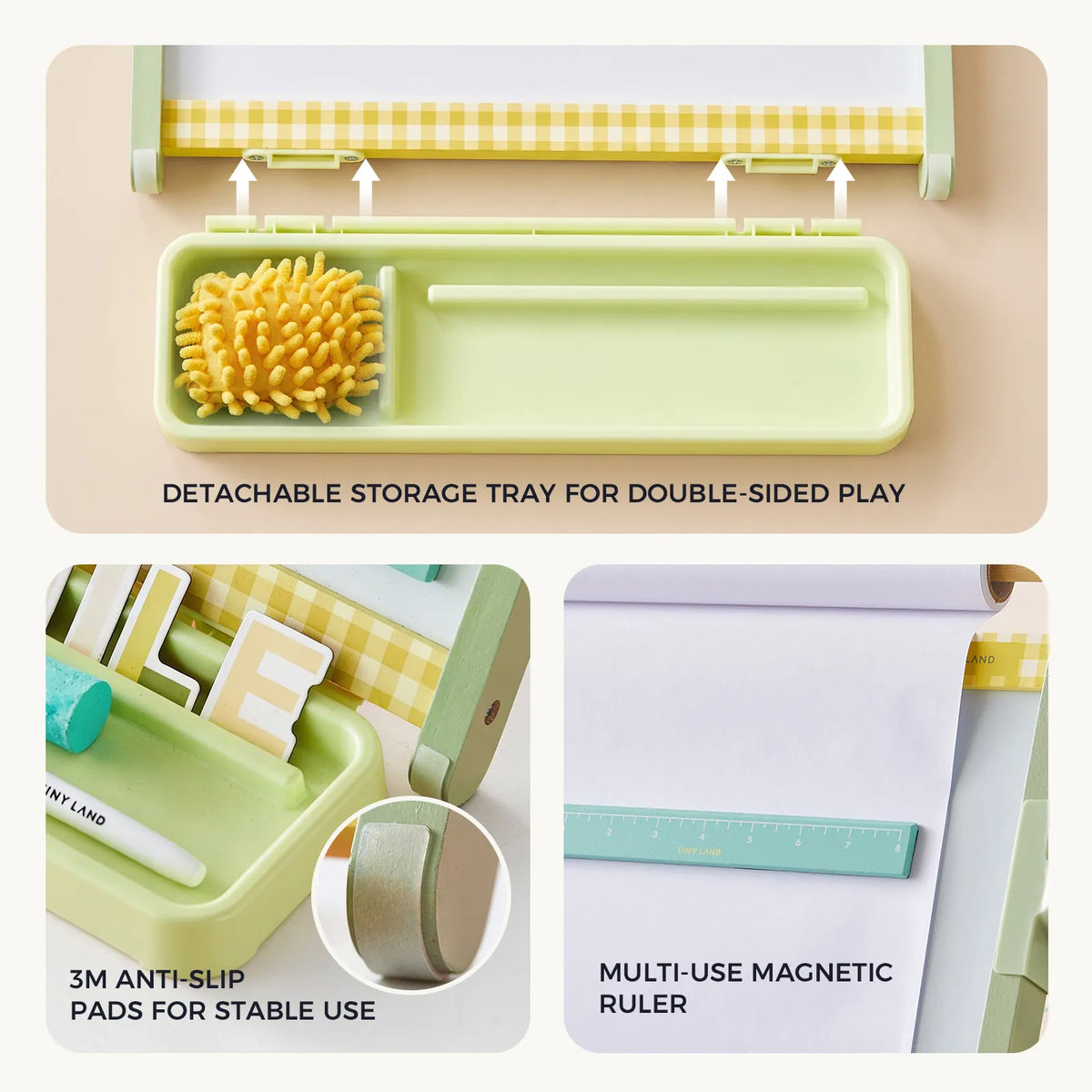 Tiny Land® 3-in-1 Magnetic Tabletop Art Easel