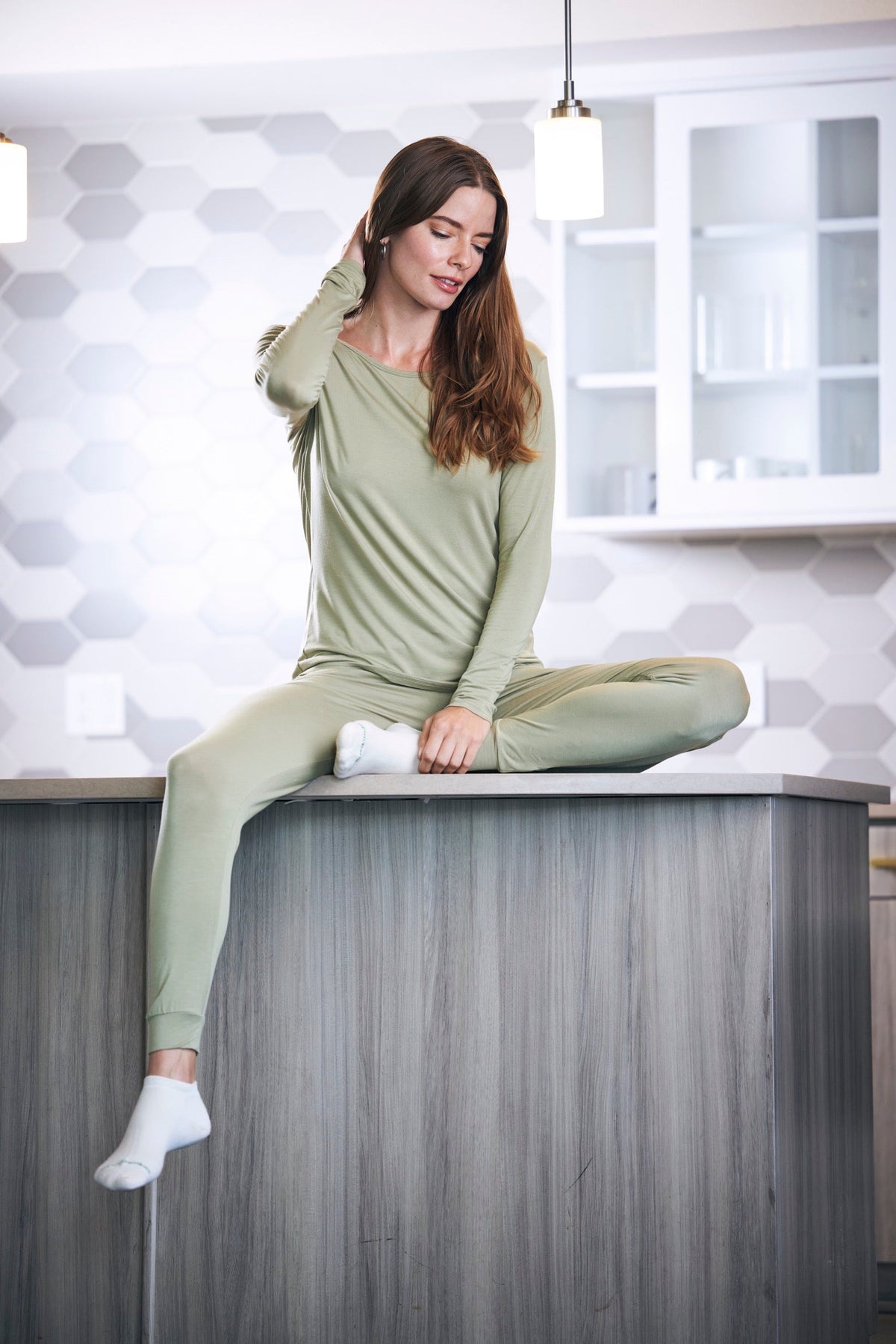 Spun Bamboo Women's Bamboo Viscose Lounge Set | Long Sleeve Top & Joggers