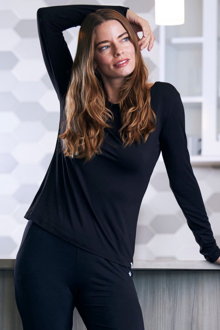 Spun Bamboo Women's Bamboo Viscose Lounge Set | Long Sleeve Top & Joggers