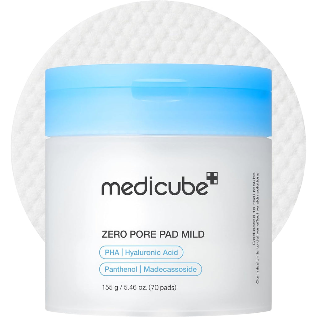 Medicube Zero Pore Pad Mild | Dual-Texture Exfoliating Toner Pads | 70 Pads