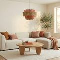Dorset Woven Pendant Light | Natural & Terracotta