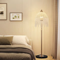 Gold Waterfall Beaded Floor Lamp