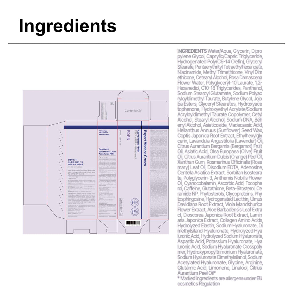 Centellian24 Expert Madeca Cream | PDRN, Centella, Hyaluronic Acid | Korean Skincare Moisturizer | 50ml