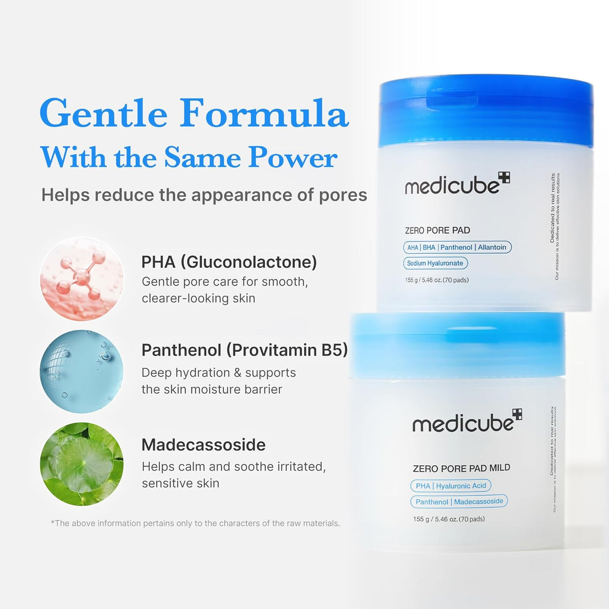 Medicube Zero Pore Pad Mild | Dual-Texture Exfoliating Toner Pads | 70 Pads