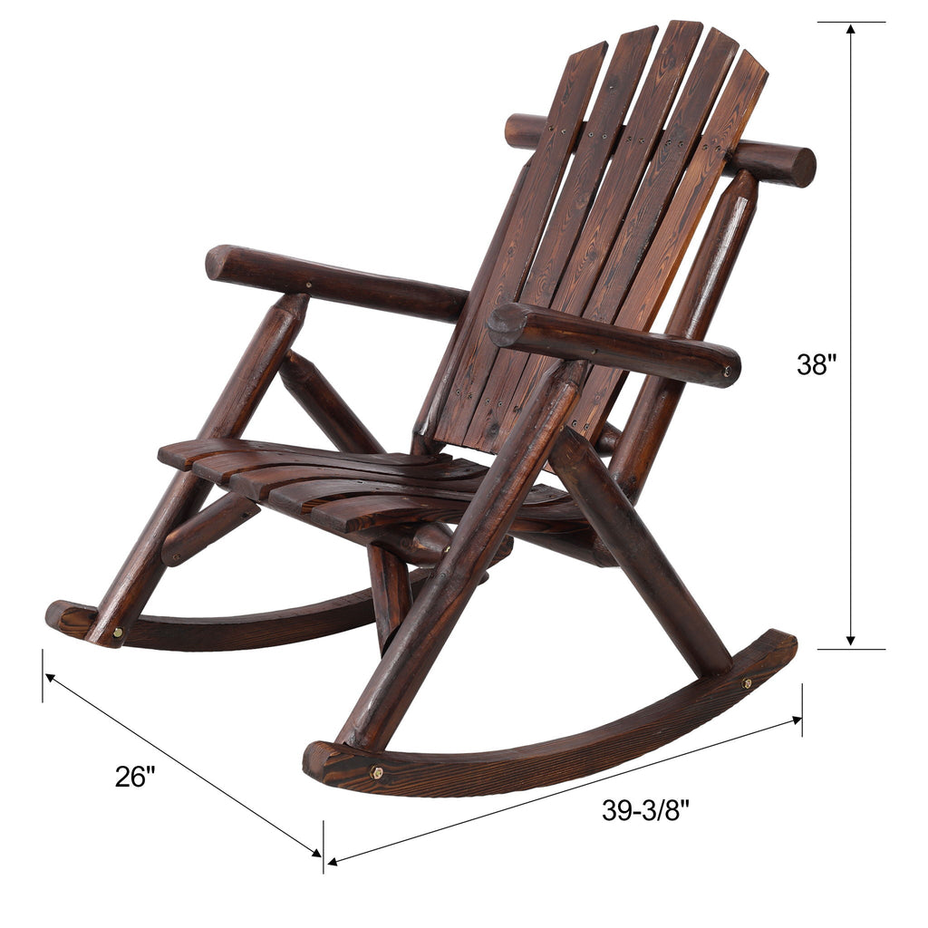 Fir Wood Porch Rocking Chair