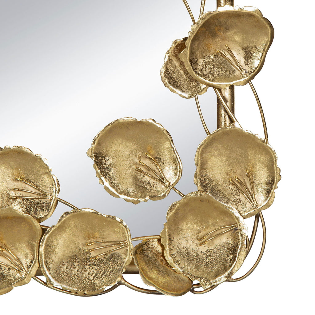 Full Length Mirror with Gold Leaf Accents