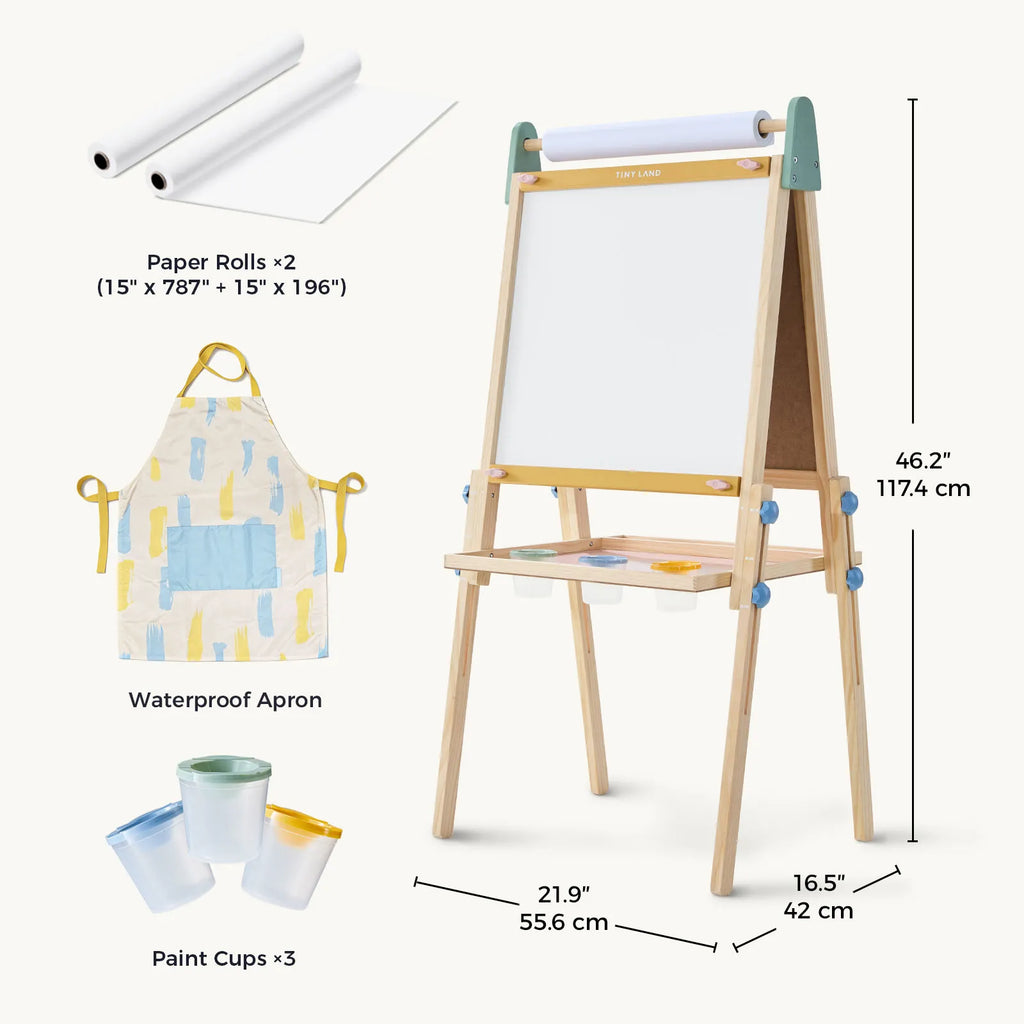 Tiny Land® Adjustable 3-in-1 Kids Art Easel