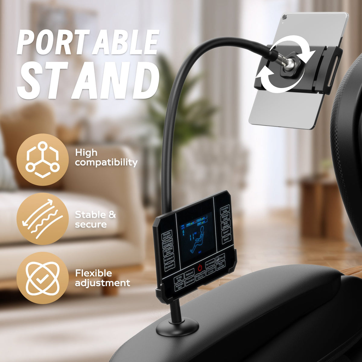 Massage Chair Recliner with Zero Gravity and Full Body Air Pressure - Black