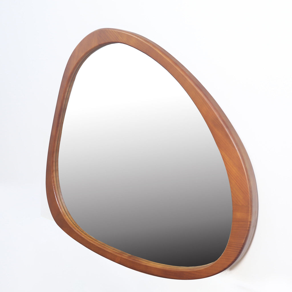 Asymmetrical Solid Wood Wall Mirror | Natural Wood
